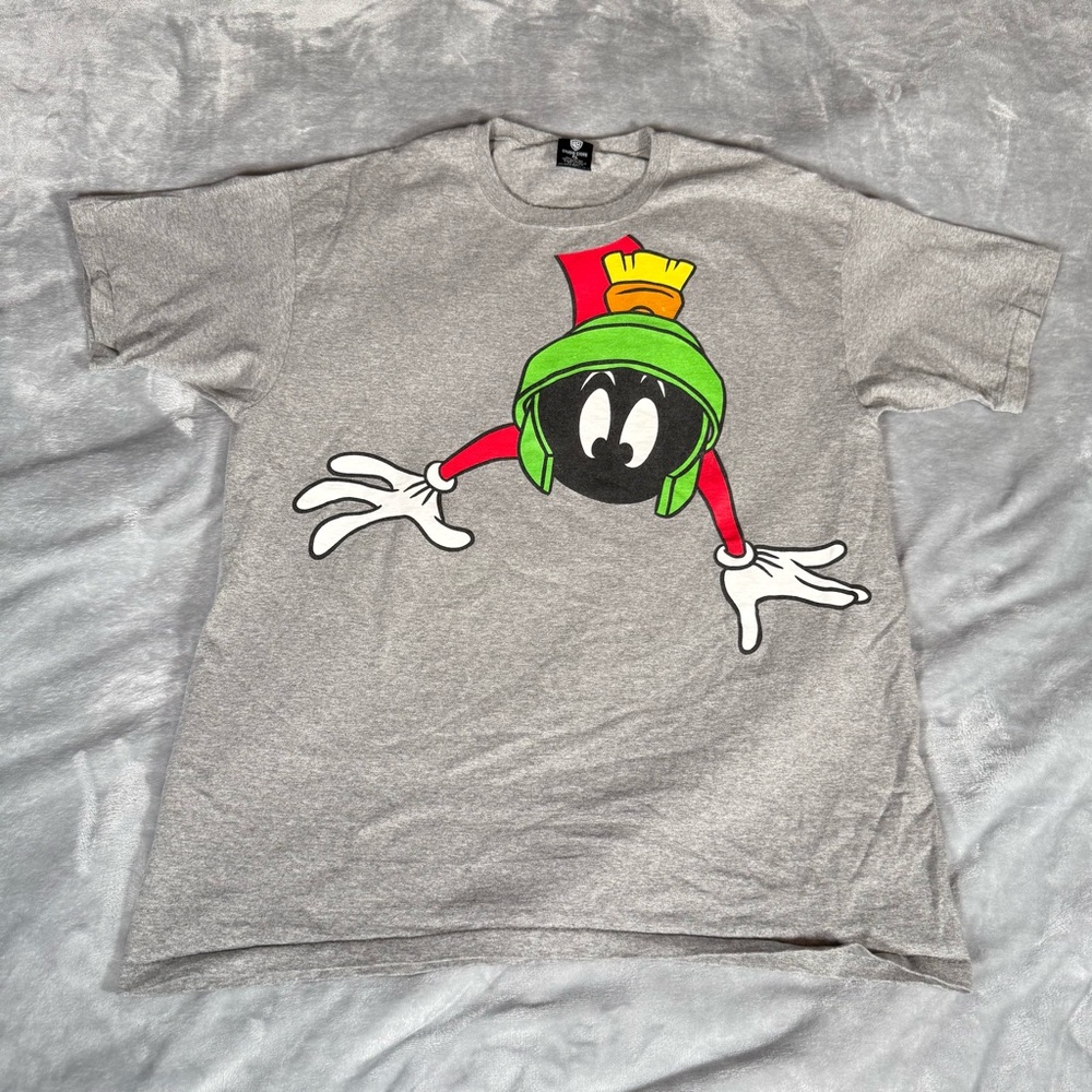 Vintage Looney Tunes Marvin The Martian T Shirt Mens XL Slim Double Sided 90s